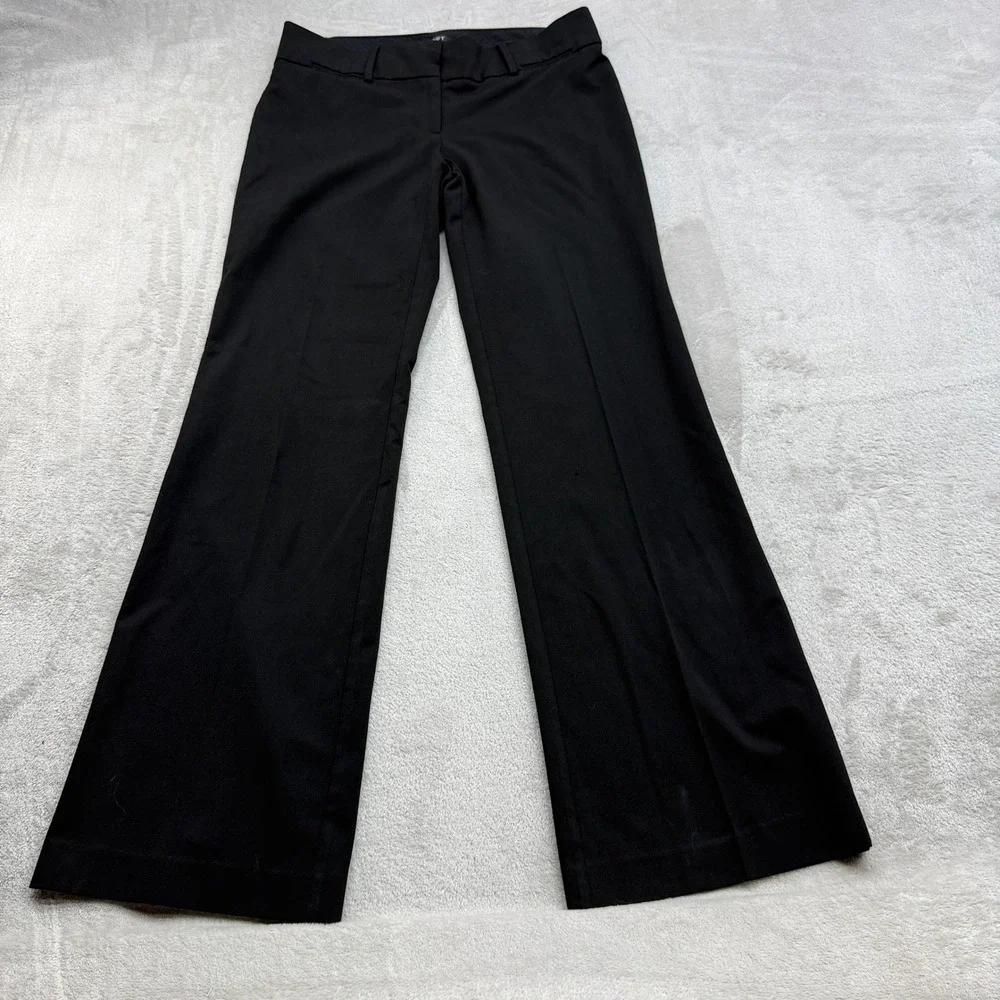 Loft Marisa Trouser Women 4 Black Wide Leg Dress Pant Professional Office Career